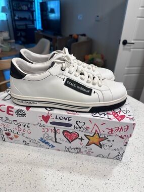 Dolce & Gabbana Men’s Leather Low-Top Sneakers